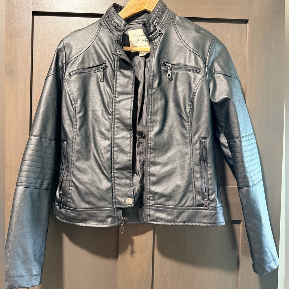 Maralyn & Me Black Faux Leather Jacket